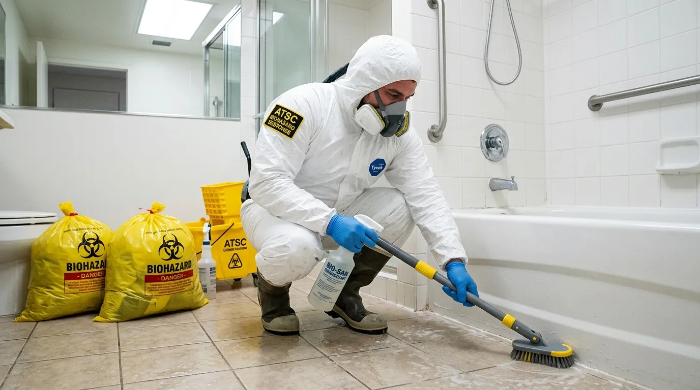 Decontamination equipment deployed for Blood Cleanup in Weatherford
